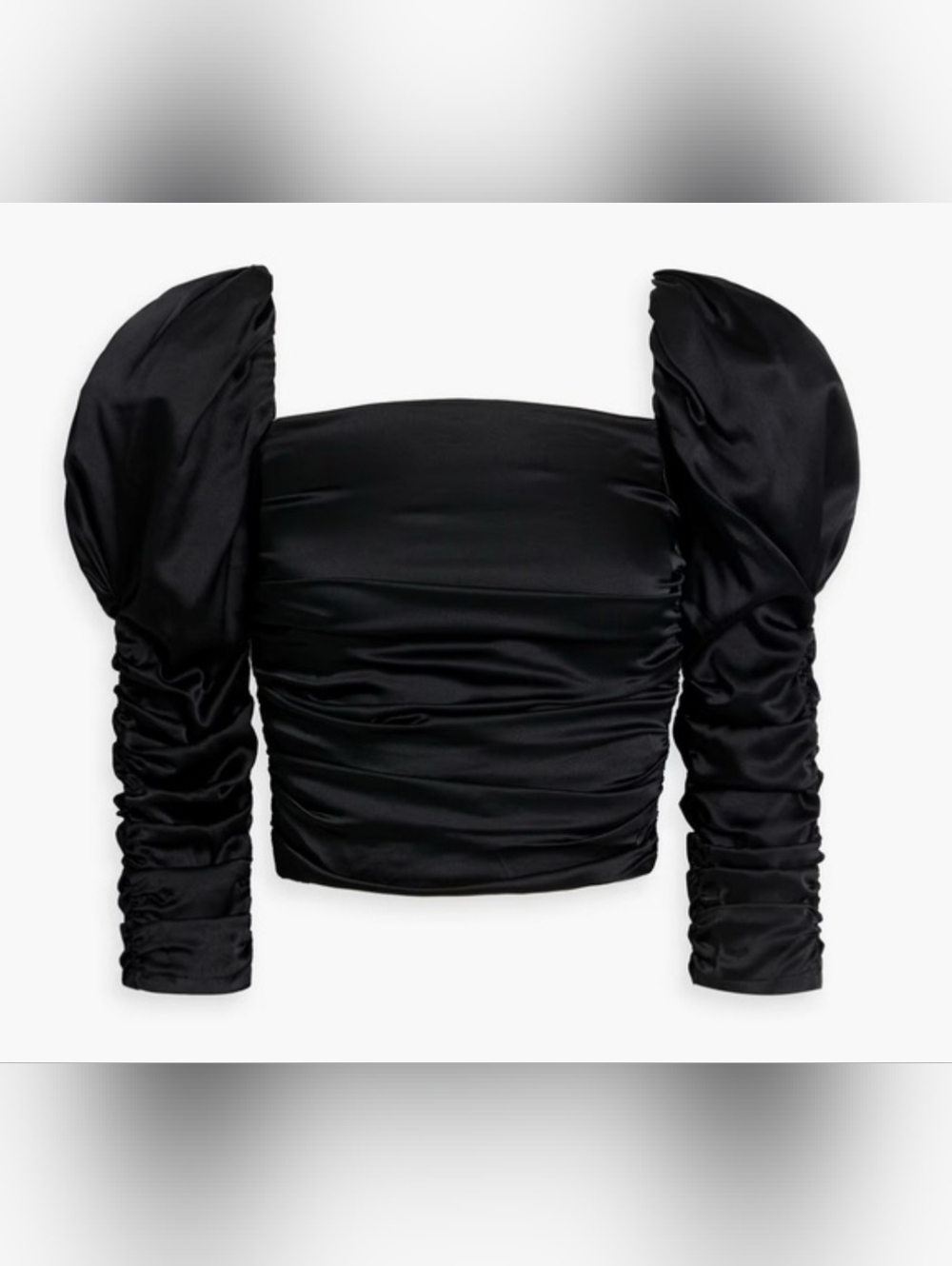 Alice + Olivia Katrice ruched puff-sleeve top size 0 $495 - Picture 4 of 16